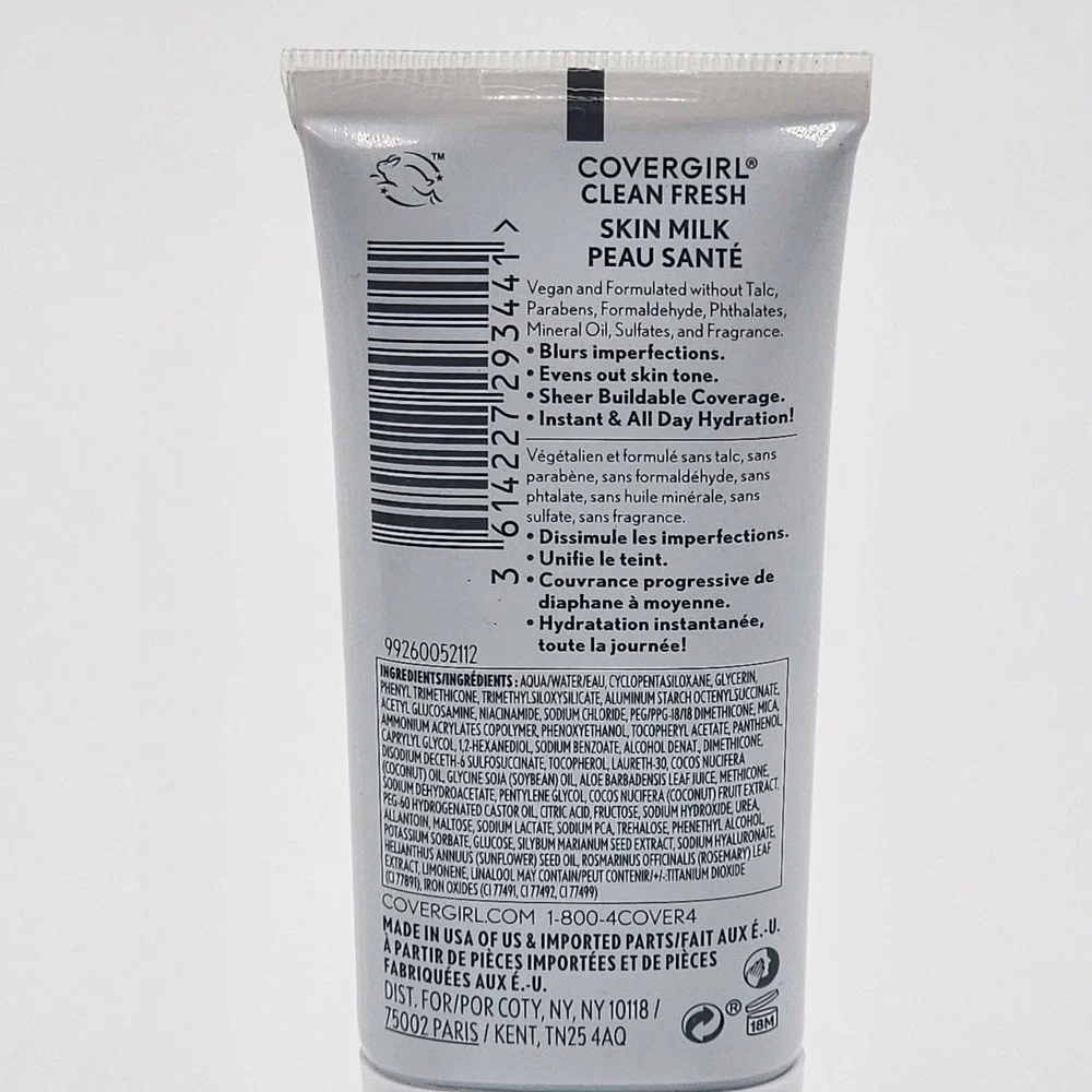 Covergirl Clean Fresh Skin Milk Nourishing Foundation 640 Dark Dewy Finish New